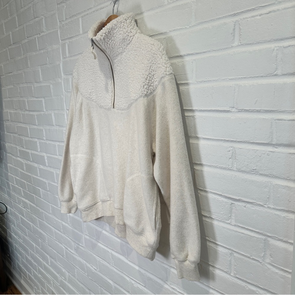 Aerie Hometown Holiday Quarter Zip Fleece Sherpa Sweatshirt Womens Size XXS - Picture 9 of 12